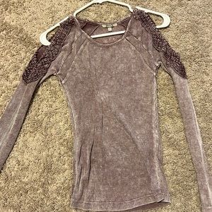 Dusty pink long sleeve top